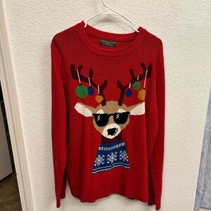 Primark men’s Festive Christmas Red ugly Sweater size XL